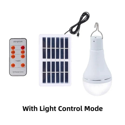 Ampoule LED solaire étanche allumée la nuit