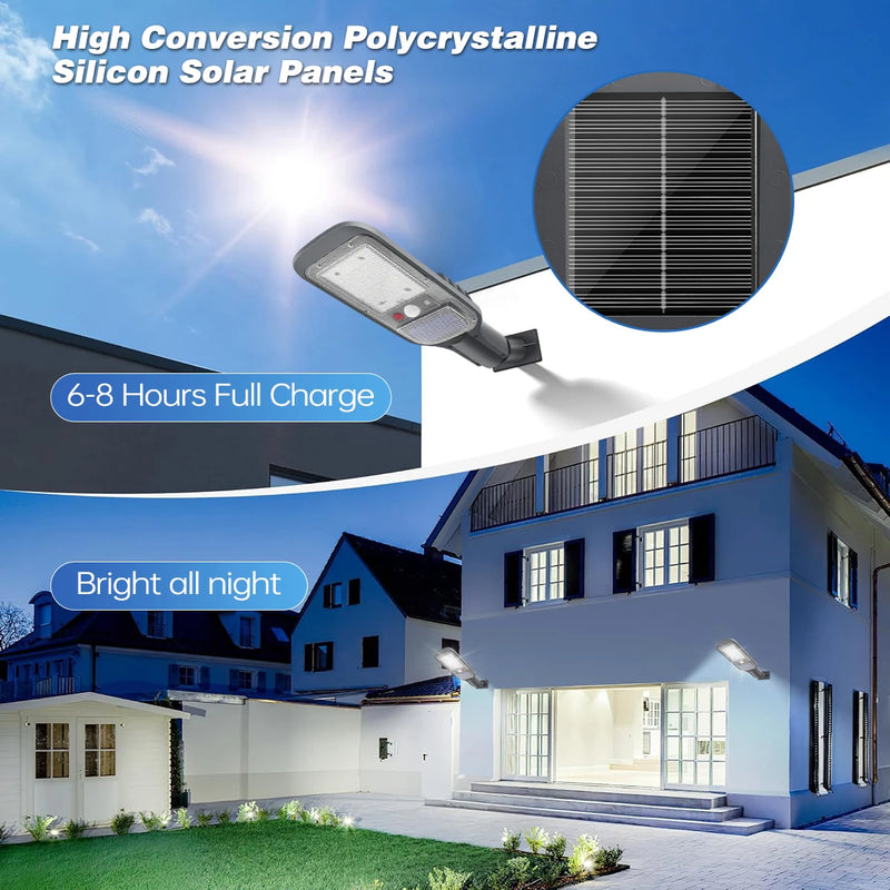 Lampe solaire avec détecteur de mouvement et télécommande