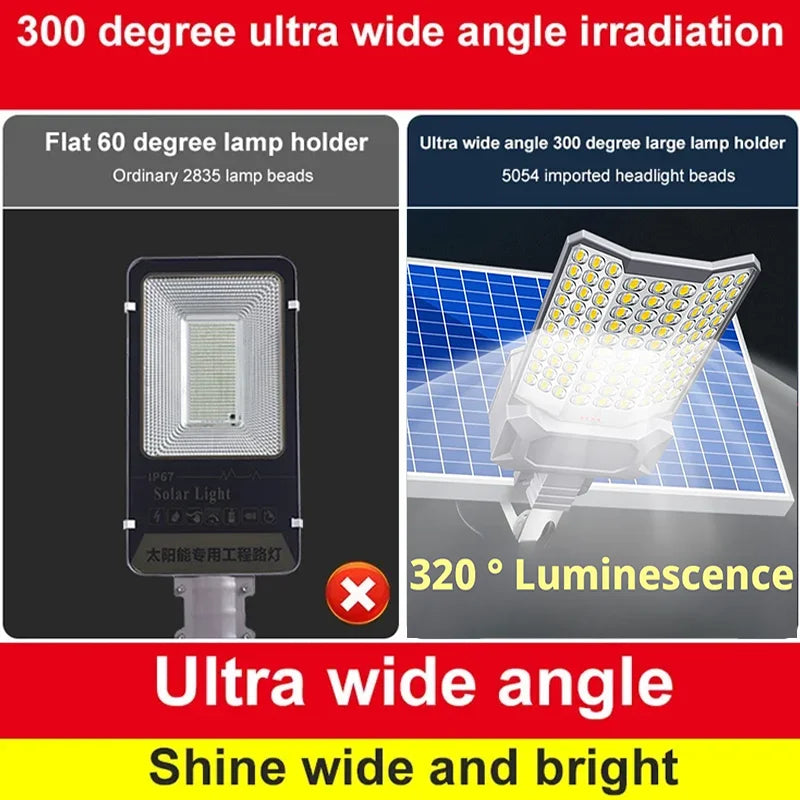 Lampadaire Solaire Extérieur Puissant LED Allée Parking