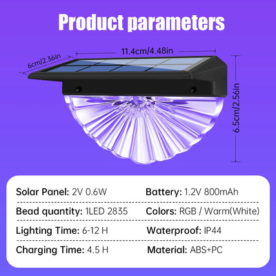 Lampe Solaire Pont Escalier LED Ătanche Patio Jardin ClĂŽture â installĂ©e sur un escalier extĂ©rieur