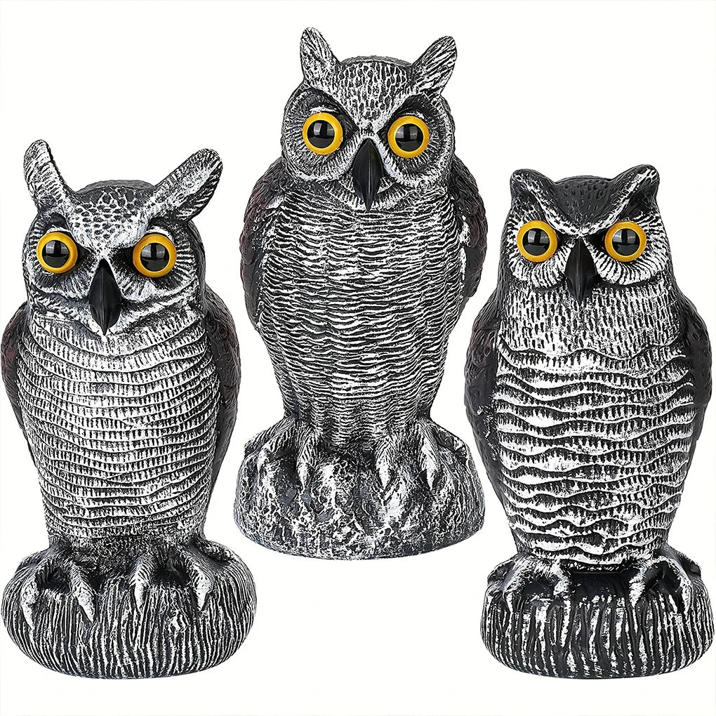 Effaroucheur Solaire Hibou à Yeux Clignotants et Son
