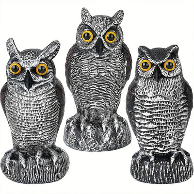 Effaroucheur Solaire Hibou à Yeux Clignotants et Son