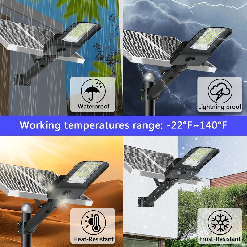Réverbère Solaire Extérieur Détecteur Mouvement Applique Murale Jardin