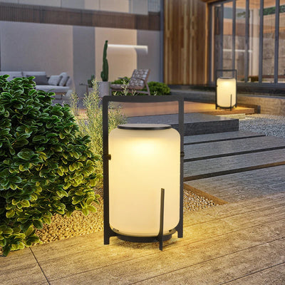 Lampe Solaire de Jardin Colonne pour Pelouse et Allée – panneau solaire et recharge autonome