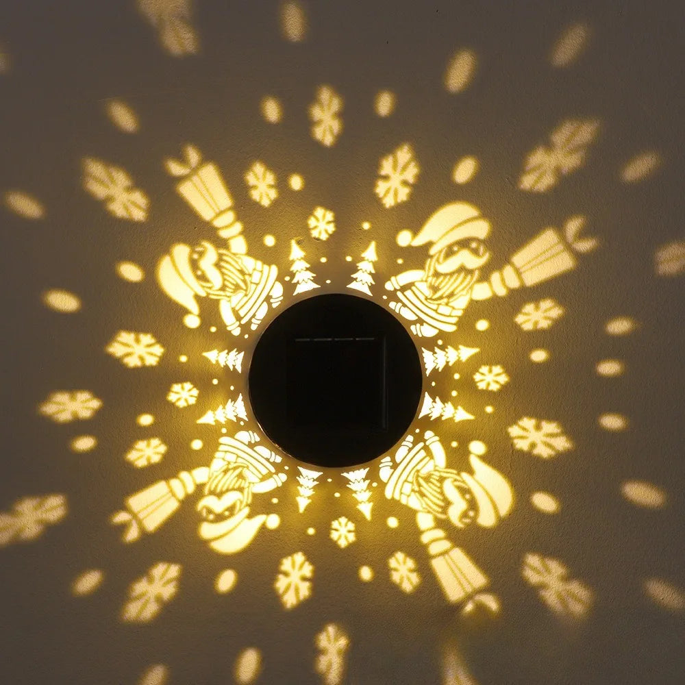 Applique Solaire Bonhomme de Neige LED Étanche pour Clôture