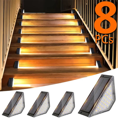 Lampe Solaire Escalier LED Blanc Chaud Étanche IP65