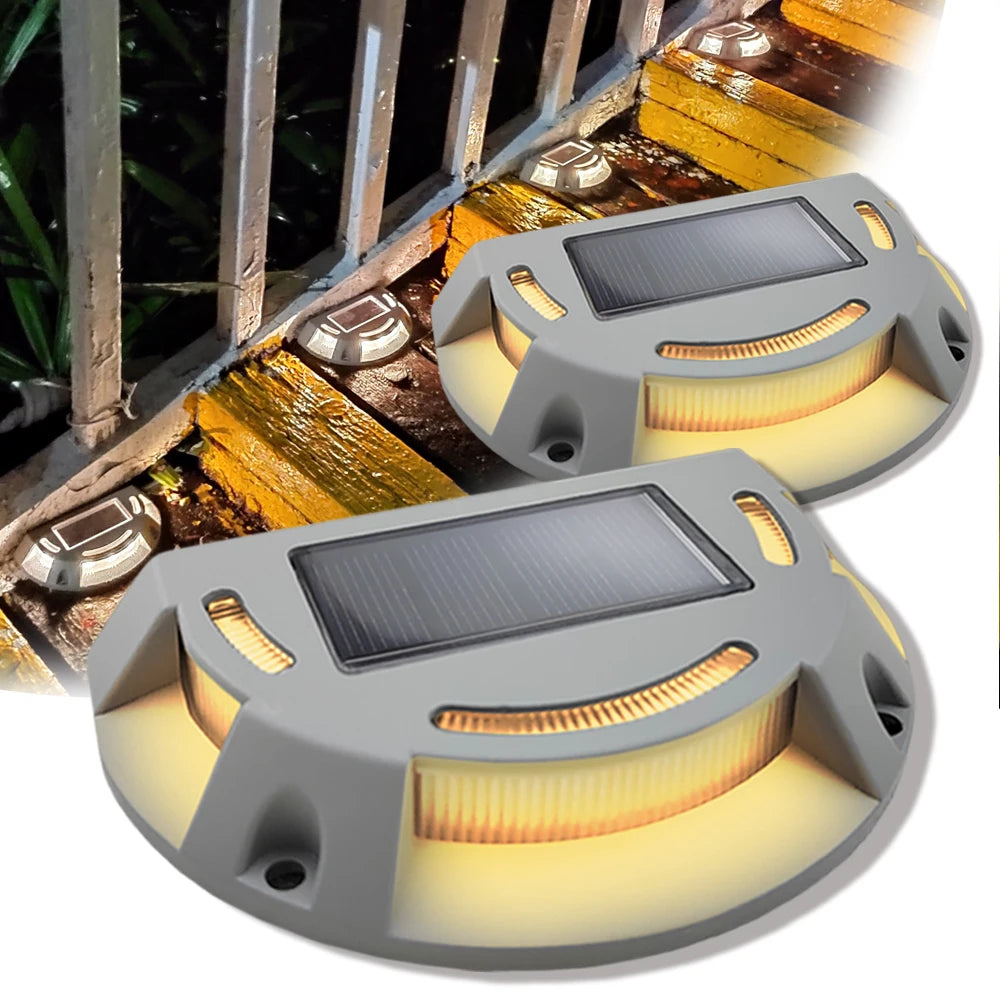 Lampe LED Solaire Extérieur Étanche Jardin Plancher Trottoir