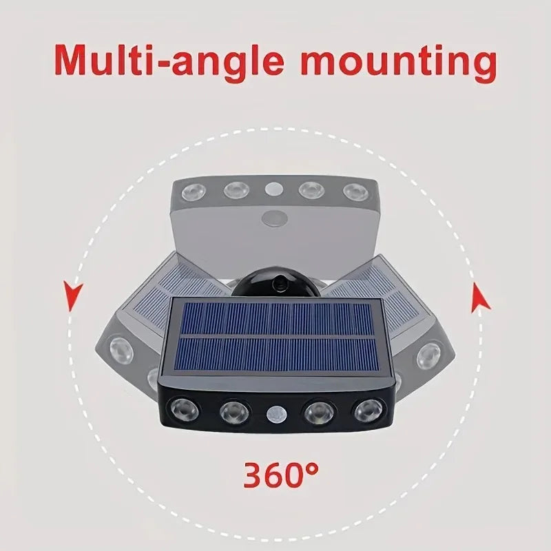 Lampe Solaire Sécurité 4 LED Extérieure Détecteur Mouvement 3 Modes
