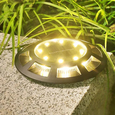 Lampe Solaire au Sol 16 LED IP65 Étanche Jardin Pelouse Allée