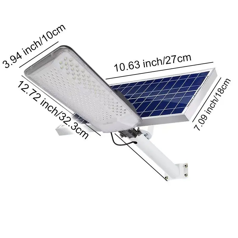 Lampadaire Solaire Haute Puissance Ăclairage Routier ExtĂ©rieur IP67 â installĂ© au jardin et dans l'allĂ©e