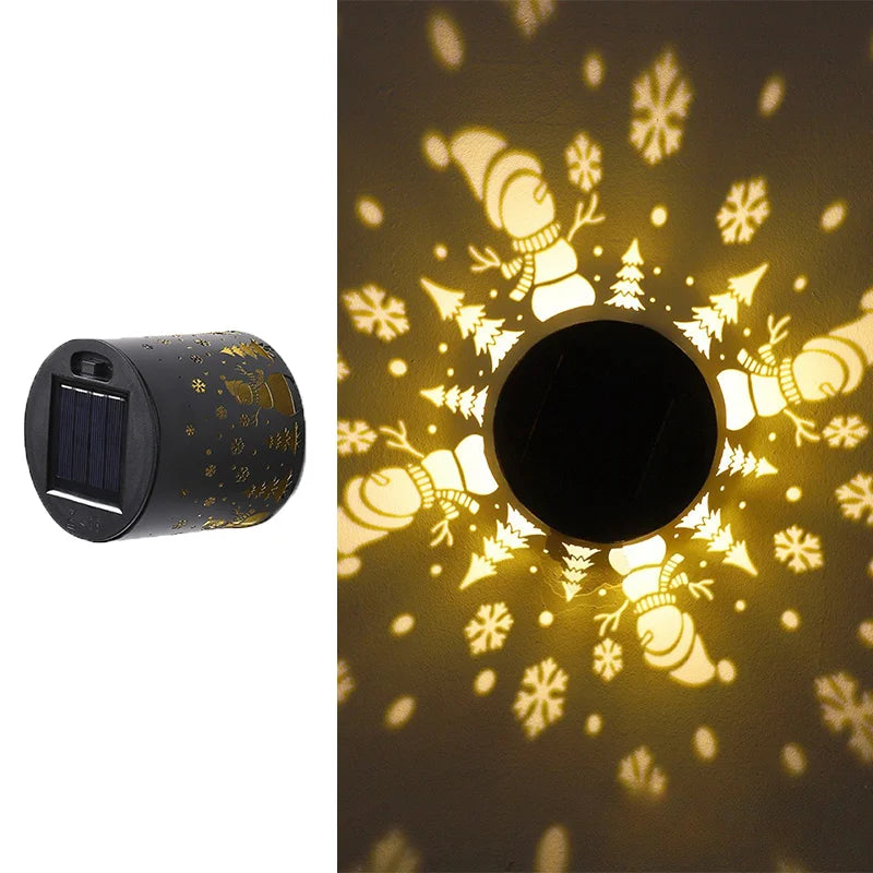 Applique Solaire Bonhomme de Neige LED Étanche pour Clôture
