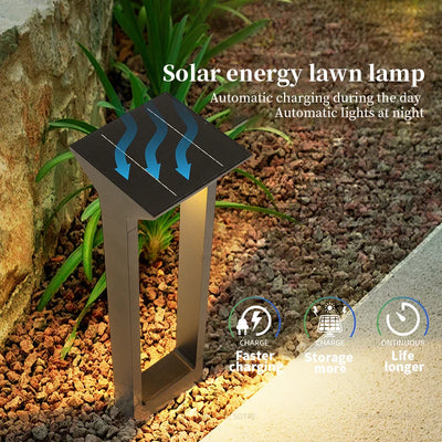 Lampe Solaire de Jardin LED Design pour Pelouse – panneau solaire et recharge autonome