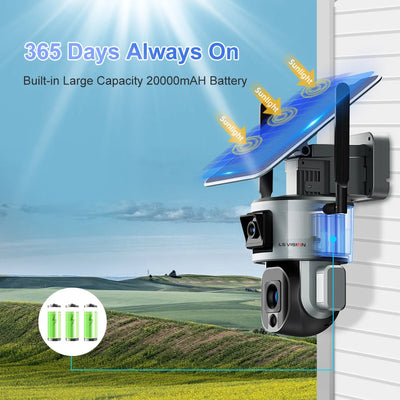 Caméra solaire 8MP suivi humanoïde automatique
