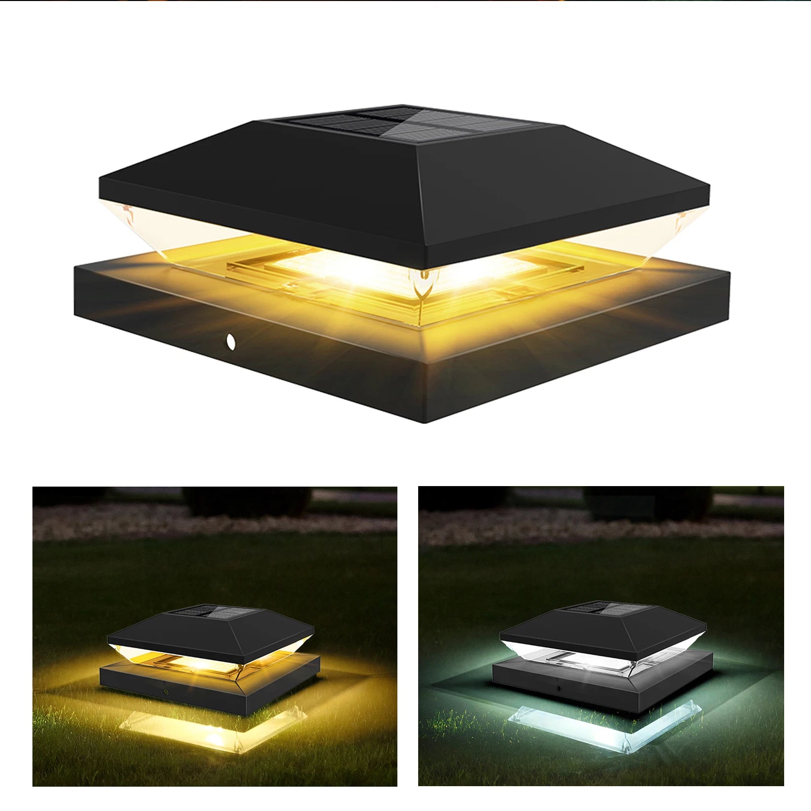 Détail de la lampe solaire de pilier autonome