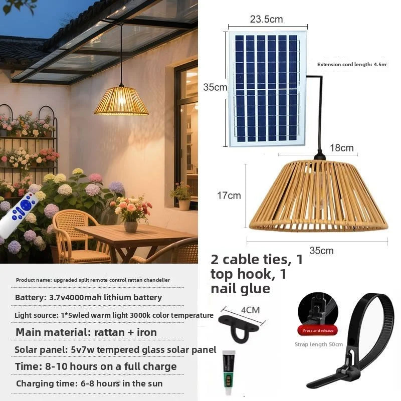 Lampe Solaire Suspendue Décorative pour Jardin – résistant aux intempéries, étanche