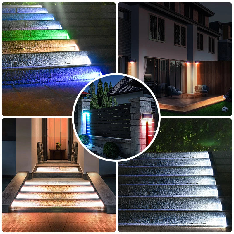 Lampe Solaire LED ExtĂ©rieur Lentille Ătanche IP67 Escalier Terrasse â design de lentille dĂ©coratif