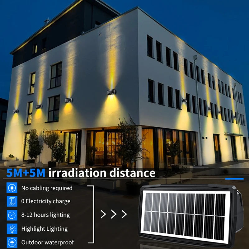 Applique murale solaire LED décorative pour clôture et escalier