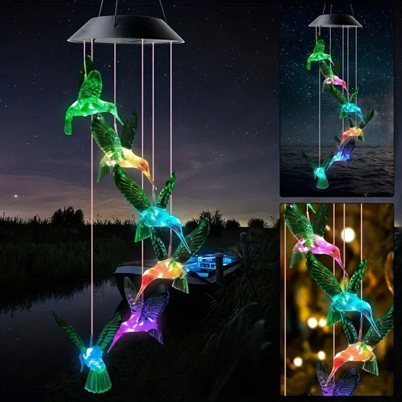 Lampe Solaire Colibri Décorative pour Extérieur
