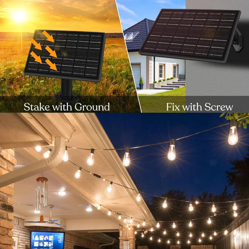 Guirlande solaire extérieure 30m LED 8 modes