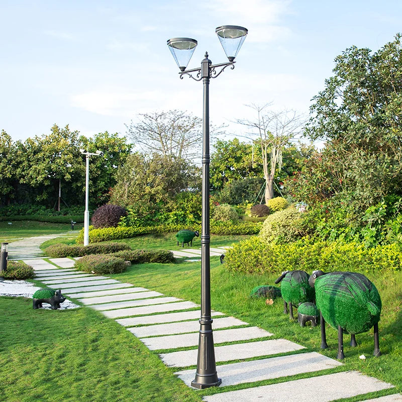 Lampadaire solaire de jardin LED étanche