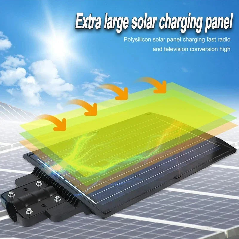 Lampe solaire extérieure LED avec détecteur de mouvement et 3 modes