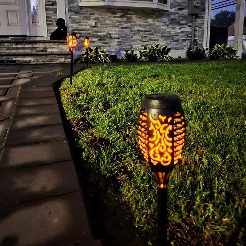 Lampe solaire effet flamme pour décoration de Noël