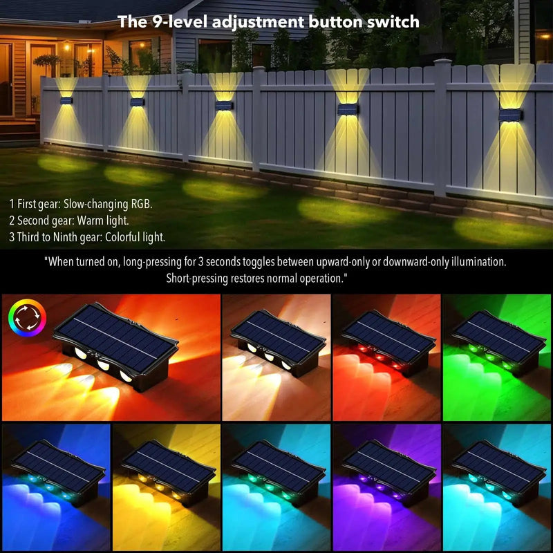 Applique solaire murale LED étanche pour jardin