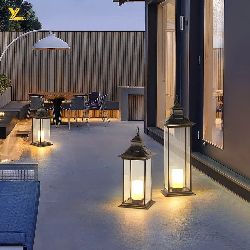 Bougie Solaire Décorative pour Jardin – éclairage LED allumé de nuit