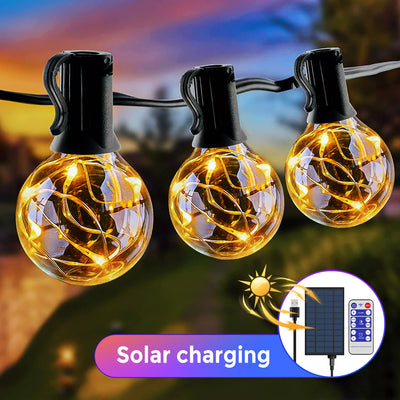 Guirlande Solaire Globe G40 LED 10M Télécommande IP44