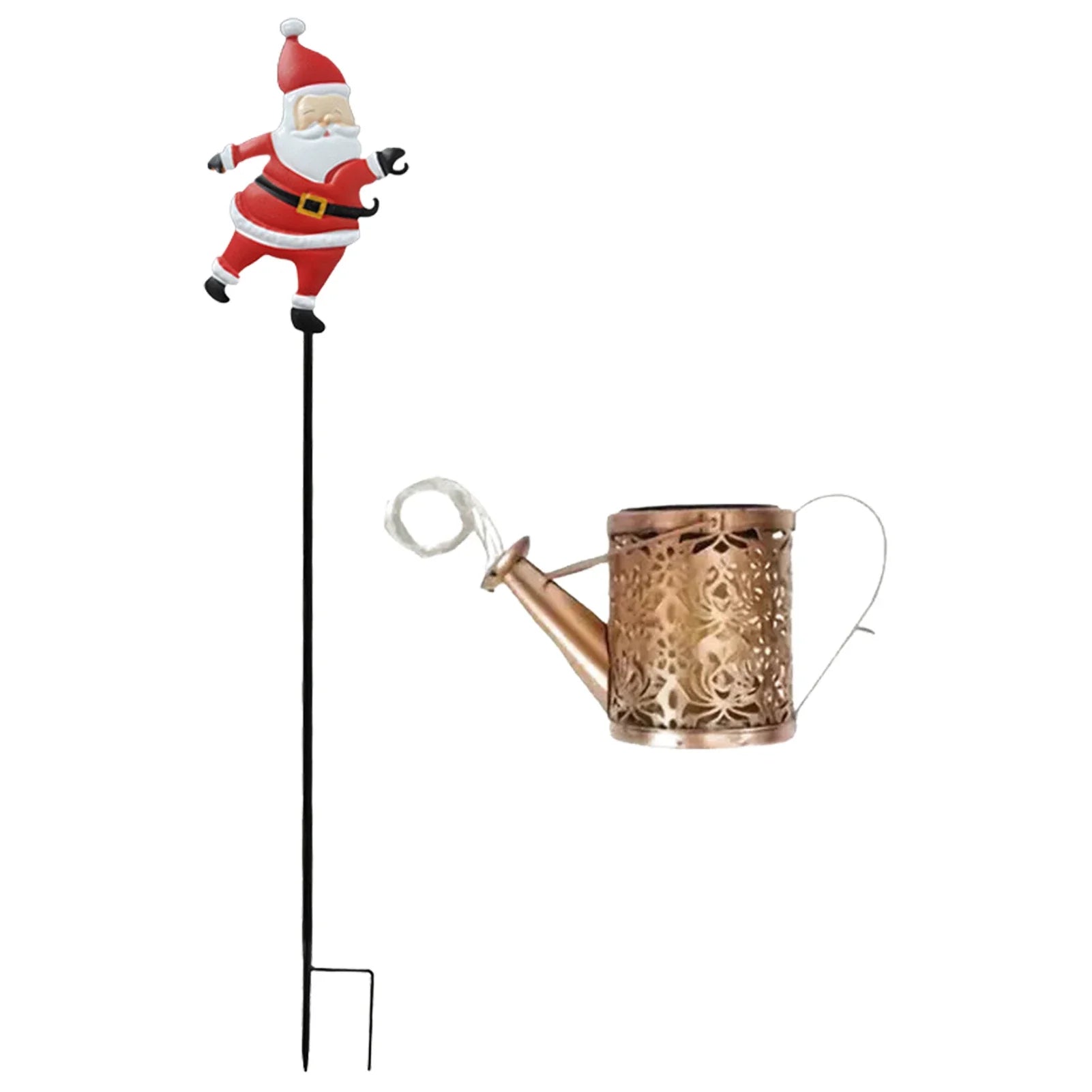 Guirlande solaire étanche décorant une cour pour Noël