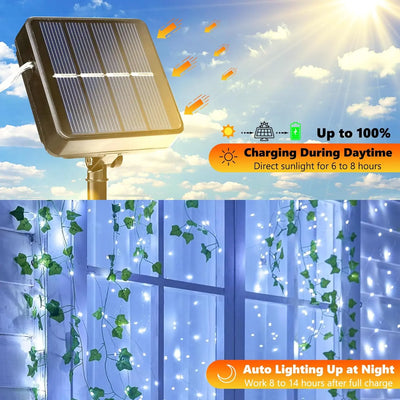Guirlande Solaire 400 LED 8 Modes Étanche Extérieur