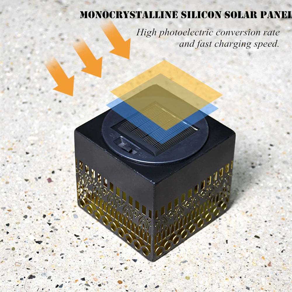 Applique Murale Solaire Lanterne Fer Ătanche Jardin Patio â panneau solaire et recharge autonome