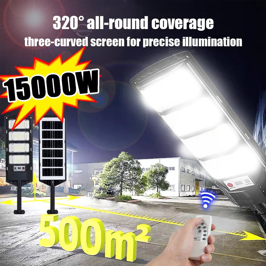 Projecteur Solaire Puissant Extérieur Détecteur Mouvement LED Jardin Rue
