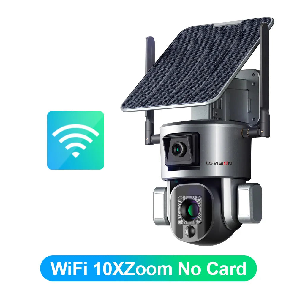 Caméra solaire 4K zoom 20X pour surveillance extérieure