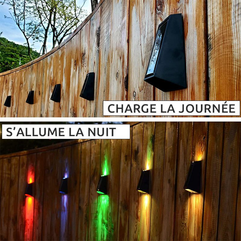 Applique solaire design LED pour façade