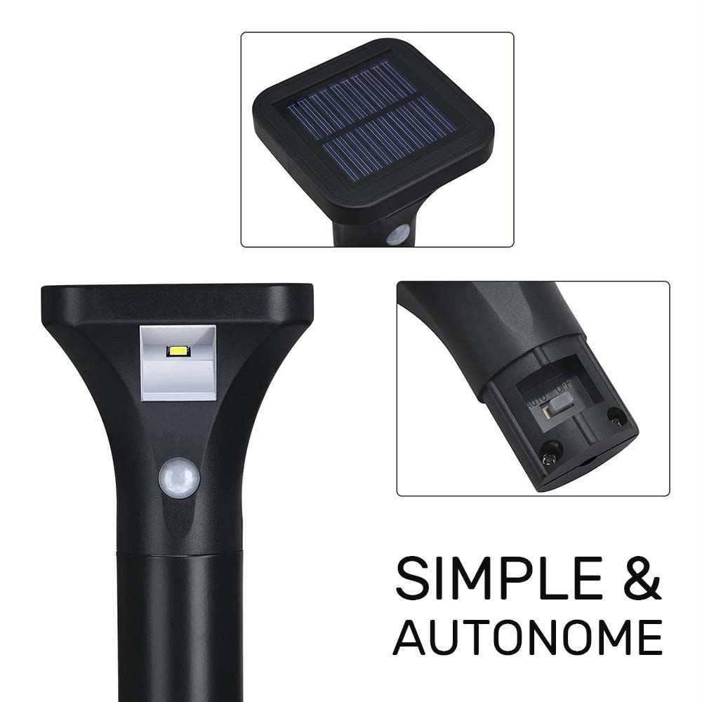 Borne solaire d'allée à LED