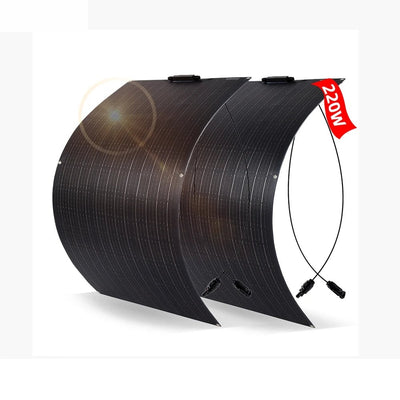 Panneau Solaire Flexible ETFE 18V Chargeur 12V Camping-Car â recharge de la batterie 12V en camping