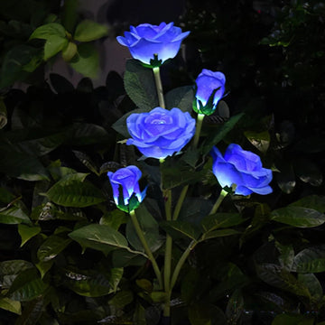 Fleur Solaire Rose Lumineuse Décorative à Planter