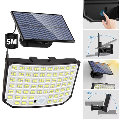 Lampe solaire 256 LEDs en extérieur