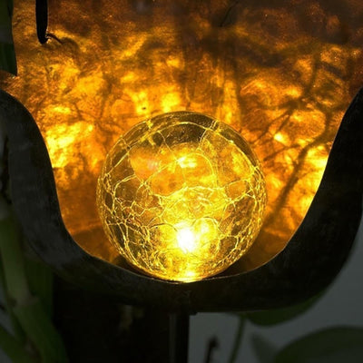 Piquet solaire flamme olympique déco jardin