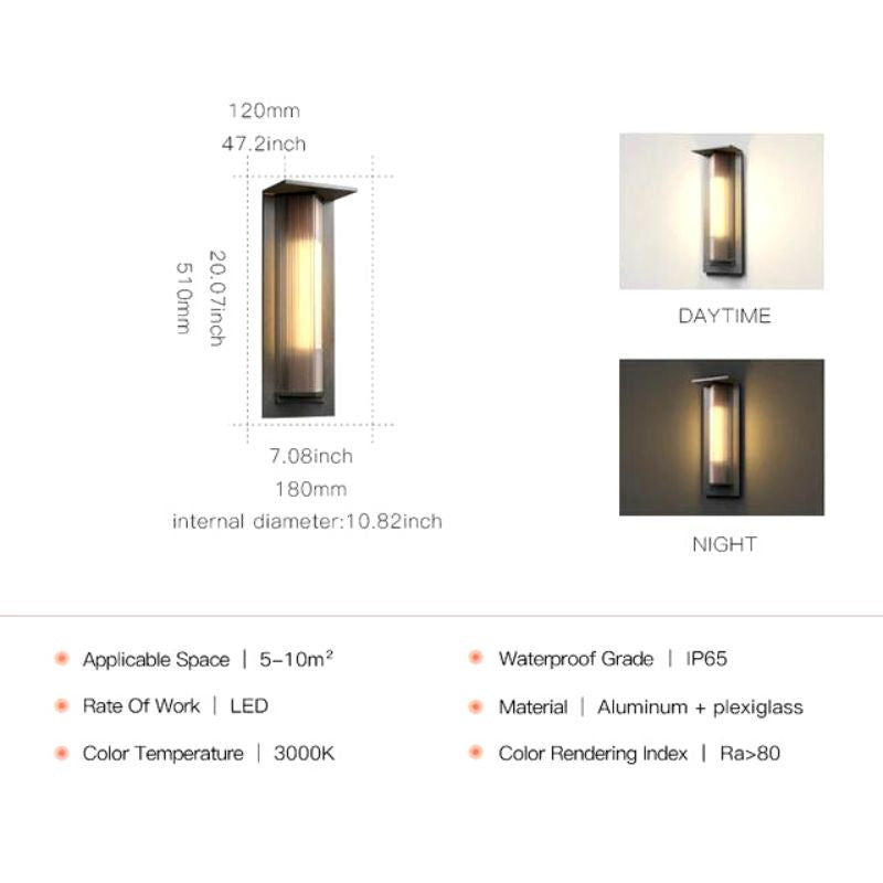 Applique solaire murale étanche IP65