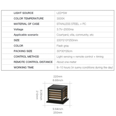 Lampe solaire cube design lumineuse