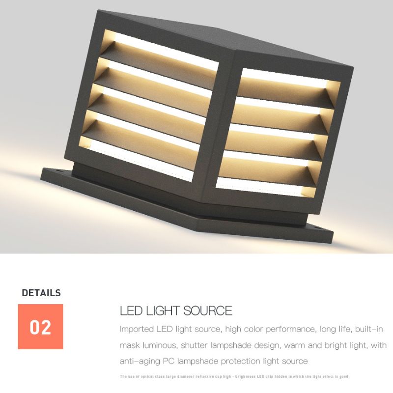 Lampe solaire cube design élégante