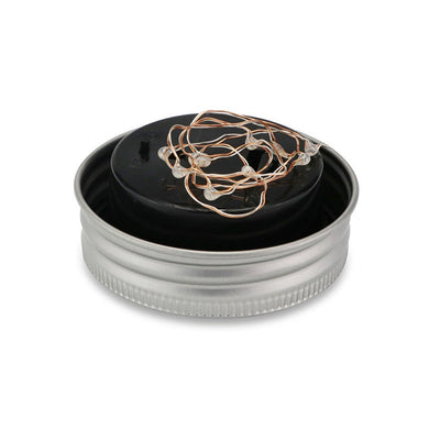 Couvercle solaire Mason Jar jaune chaud étanche IP44