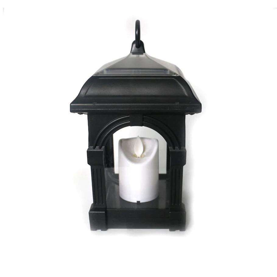 Lanterne solaire vintage coloris bronze pour terrasse