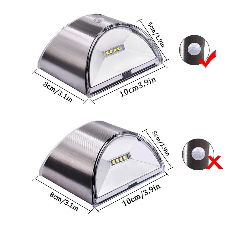 Lot d'appliques solaires inox LED de jardin