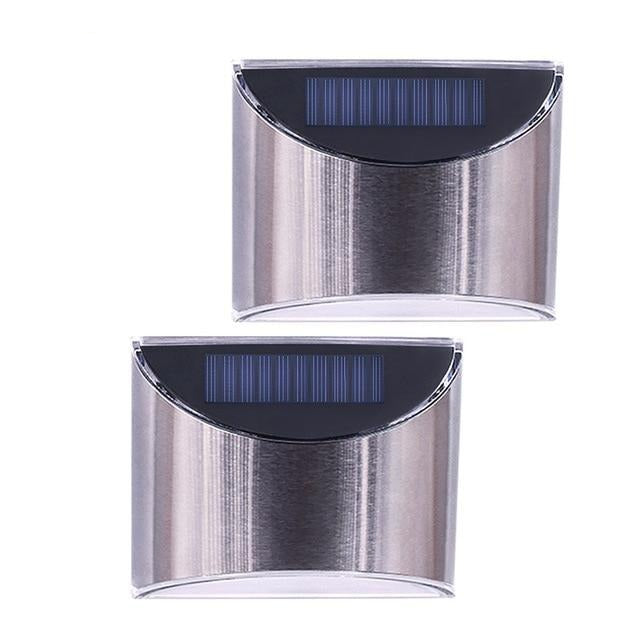 Applique solaire LED inox avec détecteur de mouvement