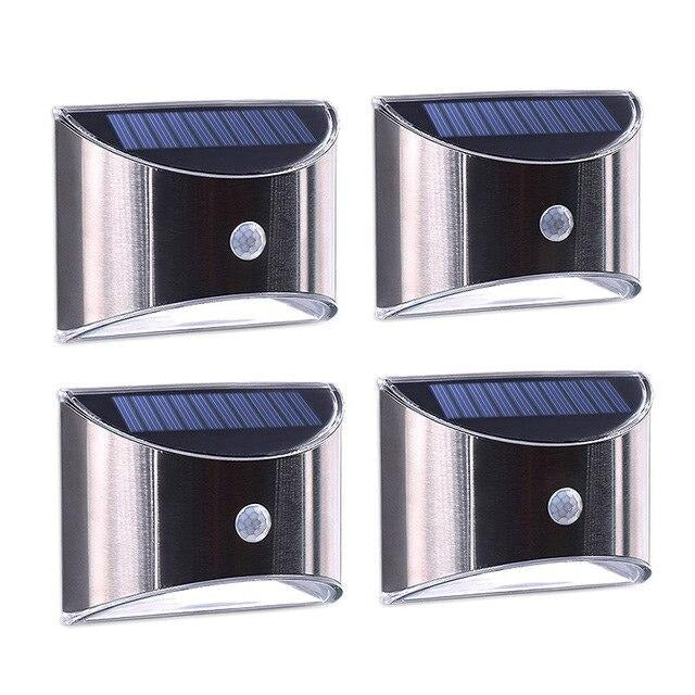 Applique solaire inox lot pour jardin extérieur