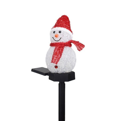 Bonhomme de neige solaire rouge Noël