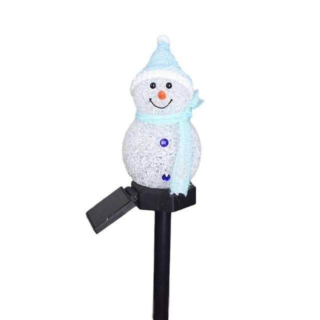 Bonhomme de neige solaire bleu extérieur